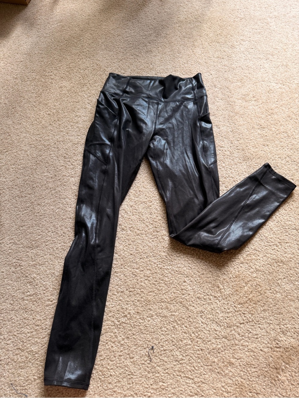 Fabletics High-Rise Faux Leather Leggings - Black
